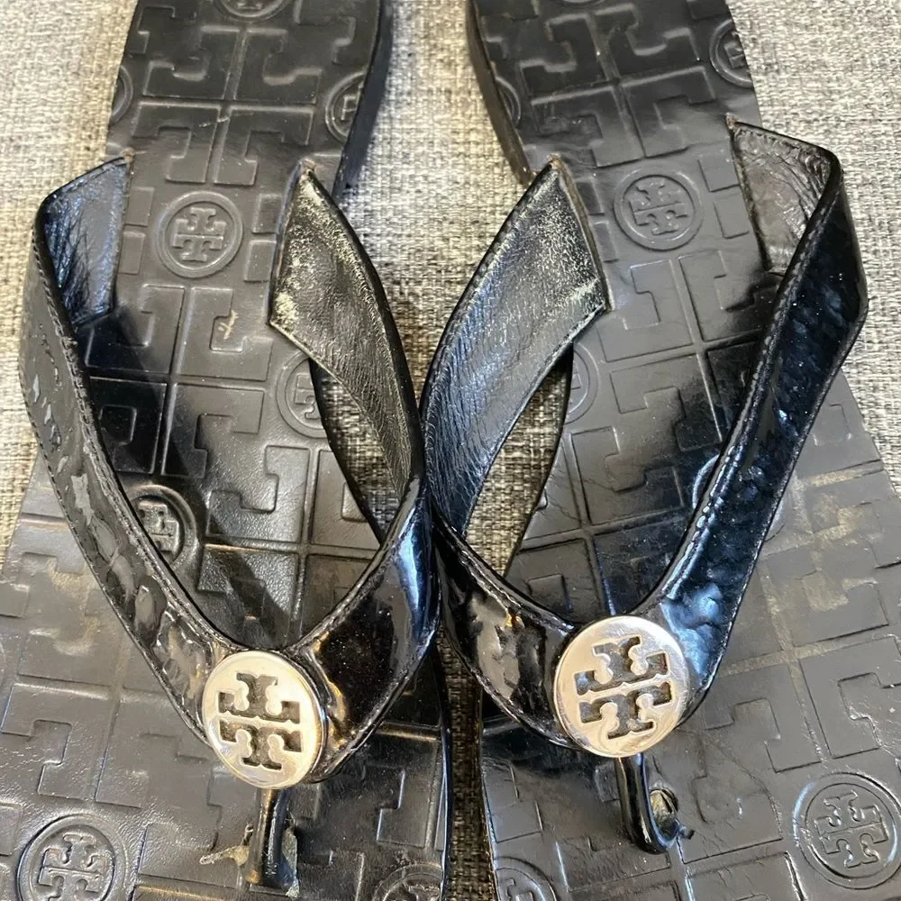 Tory Burch Thora Black Sandals Women Size 7